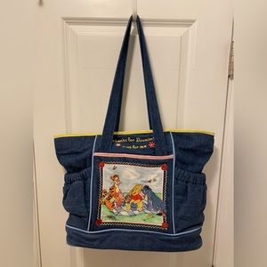 Vintage Disney Winnie The Pooh Denim Diaper Bag